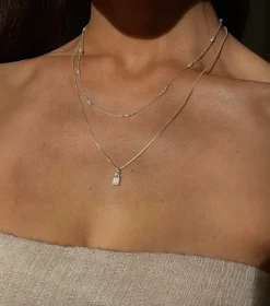 Syster P Beloved Squared Hänge Crystal Silver>Berlocker Hot