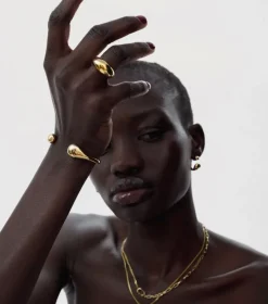 Syster P Bolded Drops Bangle Guld>Armband Outlet