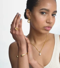 Syster P Bolded Drops Bangle Guld><noscript><img width=