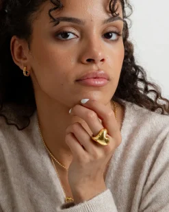 Syster P Bolded Heart Ring Guld>Ringar Best