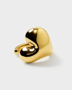 Syster P Bolded Heart Ring Guld><noscript><img width=