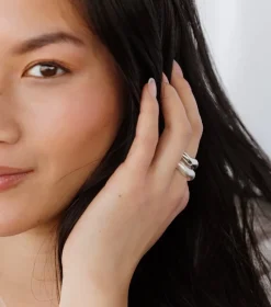Syster P Bolded Wavy Ring Silver>Ringar Online