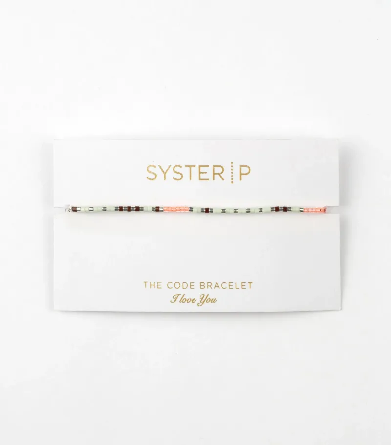 Syster P Code Silver I LOVE YOU>Armband Hot
