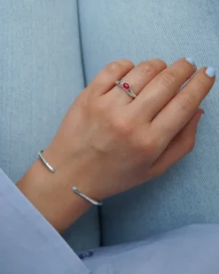 Syster P Florentina Bangle Silver Aquamarine><noscript><img width=