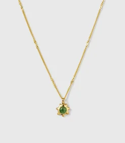 Syster P Florentina Guld Grön Jade>Halsband Clearance