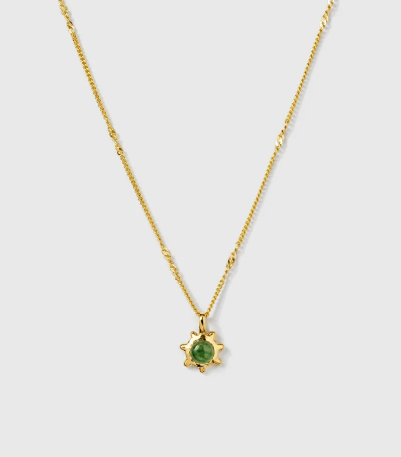 Syster P Florentina Guld Grön Jade>Halsband Clearance