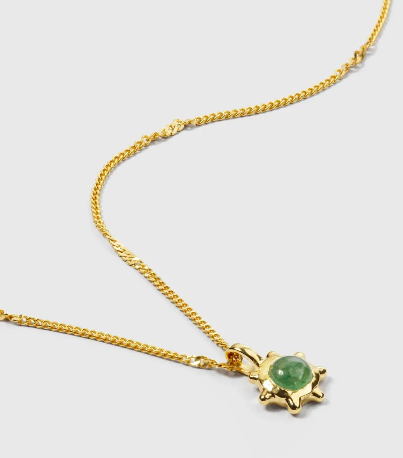 Syster P Florentina Guld Grön Jade>Halsband Clearance