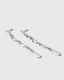 Syster P Florentina Long Silver Aquamarine><noscript><img width=