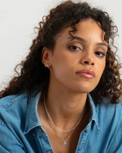 Syster P Florentina Small Hoops Silver><noscript><img width=
