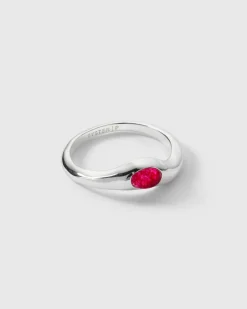 Syster P Floretina Ring Silver Pink Quartz>Ringar Discount