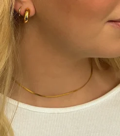 Syster P Herringbone Guld>Halsband New