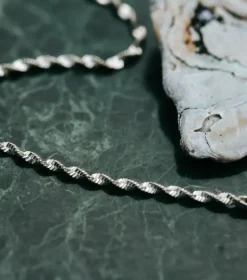Syster P Herringbone Twisted Silver>Halsband Online