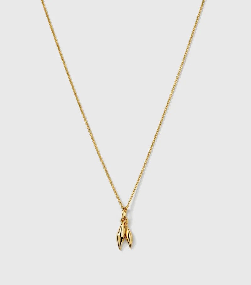 Syster P Melinda Double Petal Guld>Halsband Sale