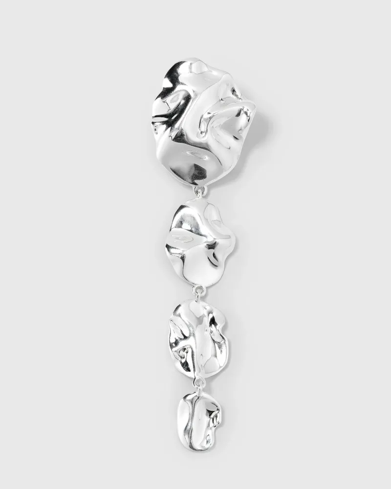 Syster P Moulded Long Single Earring Silver ES1276>Örhängen Best