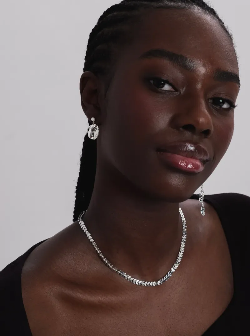 Syster P Moulded Short Single Earring Silver>Örhängen Clearance