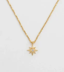 Syster P North Star Kort Guld>Halsband Sale