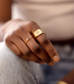 Syster P North Star Small Ring Guld><noscript><img width=