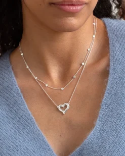 Syster P Puff Heart Silver>Halsband
