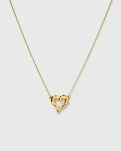Syster P Puff Heart Guld>Halsband Clearance