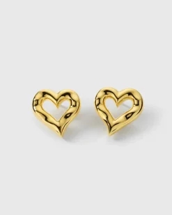 Syster P Puff Heart Guld>Örhängen Sale