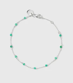 Syster P Santa Monica Silver Green Onyx>Armband New