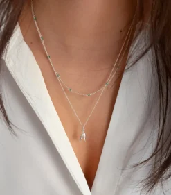 Syster P Santa Monica Silver Green Onyx>Halsband Sale