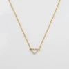 Syster P Snap Crystal Hjärta Guld>Halsband Outlet