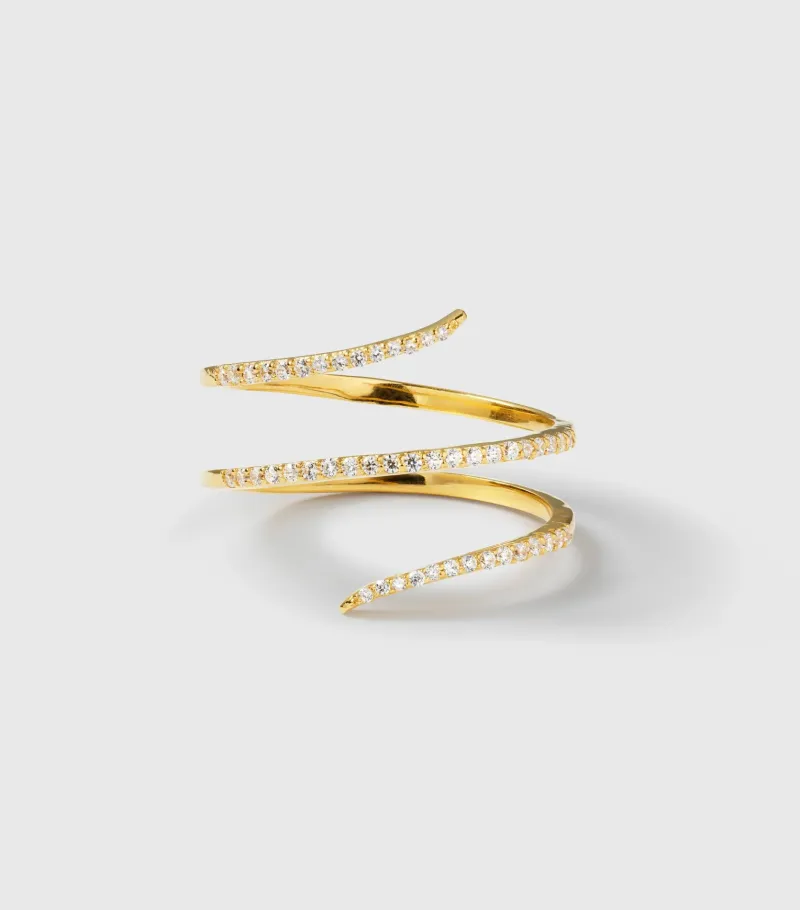 Syster P Sparkle Wrap Ring Guld>Ringar New