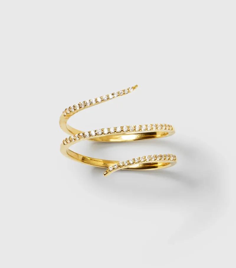 Syster P Sparkle Wrap Ring Guld>Ringar New