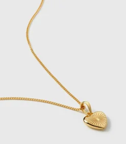 Syster P Sunburst Heart Guld>Halsband