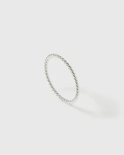 Syster P Tiny Twisted Ring Silver><noscript><img width=