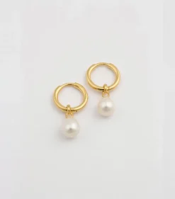 Syster P Treasure Pearl Hoop Guld>Örhängen Best