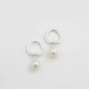 Syster P Treasure Pearl Hoop Silver>Örhängen Hot