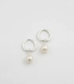Syster P Treasure Pearl Hoop Silver>Örhängen Hot