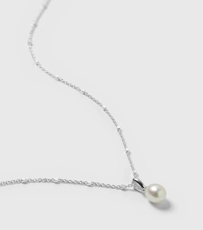 Syster P Treasure Single Pearl Silver>Halsband Clearance