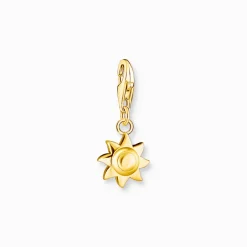 Charm-hängsmycke sol guldpläterad bricka silver>Thomas Sabo Hot