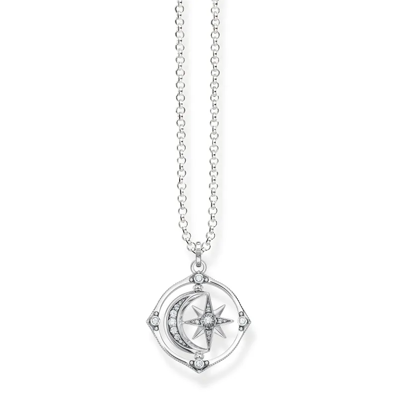 Halsband Stjärna & Måne Silver (Rörliga) – KE1985-643-14>Thomas Sabo Outlet