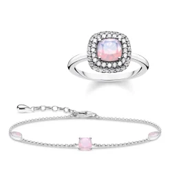 Armband opalfärgad sten rosa skimrande – A1936-699-7><noscript><img width=