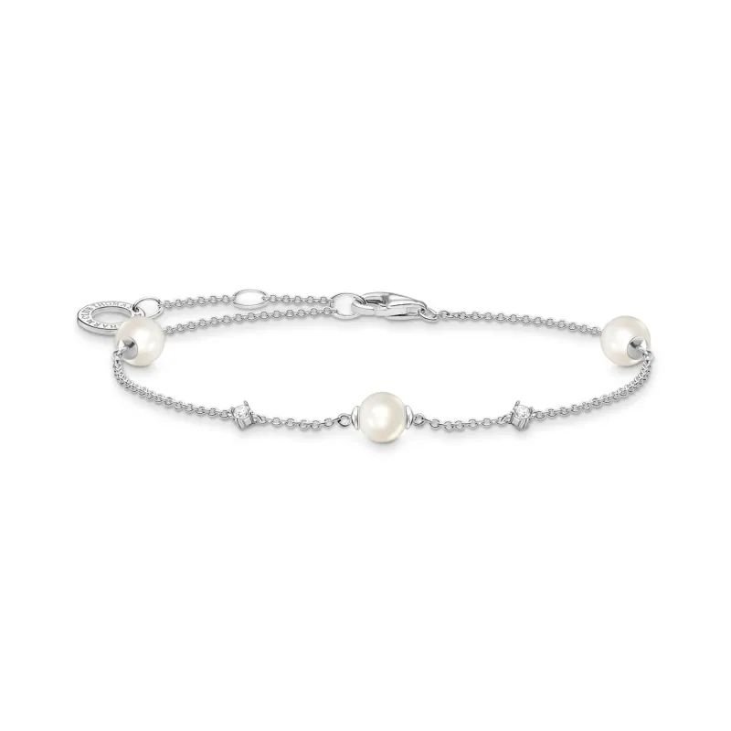 Armband pärlor med vita stenar silver – A2038-167-14>Thomas Sabo Clearance
