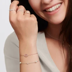 Armband pärlor med vita stenar silver – A2038-167-14><noscript><img width=