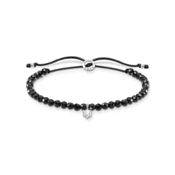 Armband svarta pärlor med vit sten – A1987-401-11>Thomas Sabo