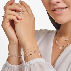 Armband vintage opalfärgad sten rosa skimrande – A2023-166-7>Thomas Sabo Sale