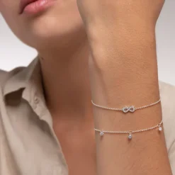 Armband vita stenar silver – A1998-051-14>Thomas Sabo Online