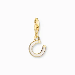 Charm Hästssko Guld/Vit 2018-427-14>Thomas Sabo Discount