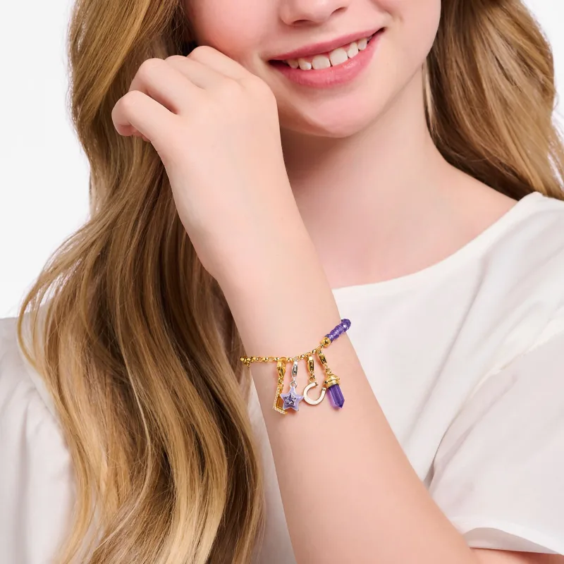 Charm Hästssko Guld/Vit 2018-427-14>Thomas Sabo Discount