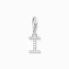 Charm-hängsmycke bokstaven I med vita stenar silver>Thomas Sabo Hot