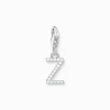 Charm-hängsmycke bokstaven Z med vita stenar silver>Thomas Sabo Best