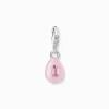 Charm-hängsmycke rosa droppe silver>Thomas Sabo Sale