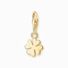 Charm-hängsmycke klöverblad guldpläterad>Thomas Sabo