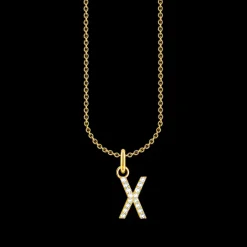 Halsband BOKSTAV X Guld KE2263-414-14>Thomas Sabo
